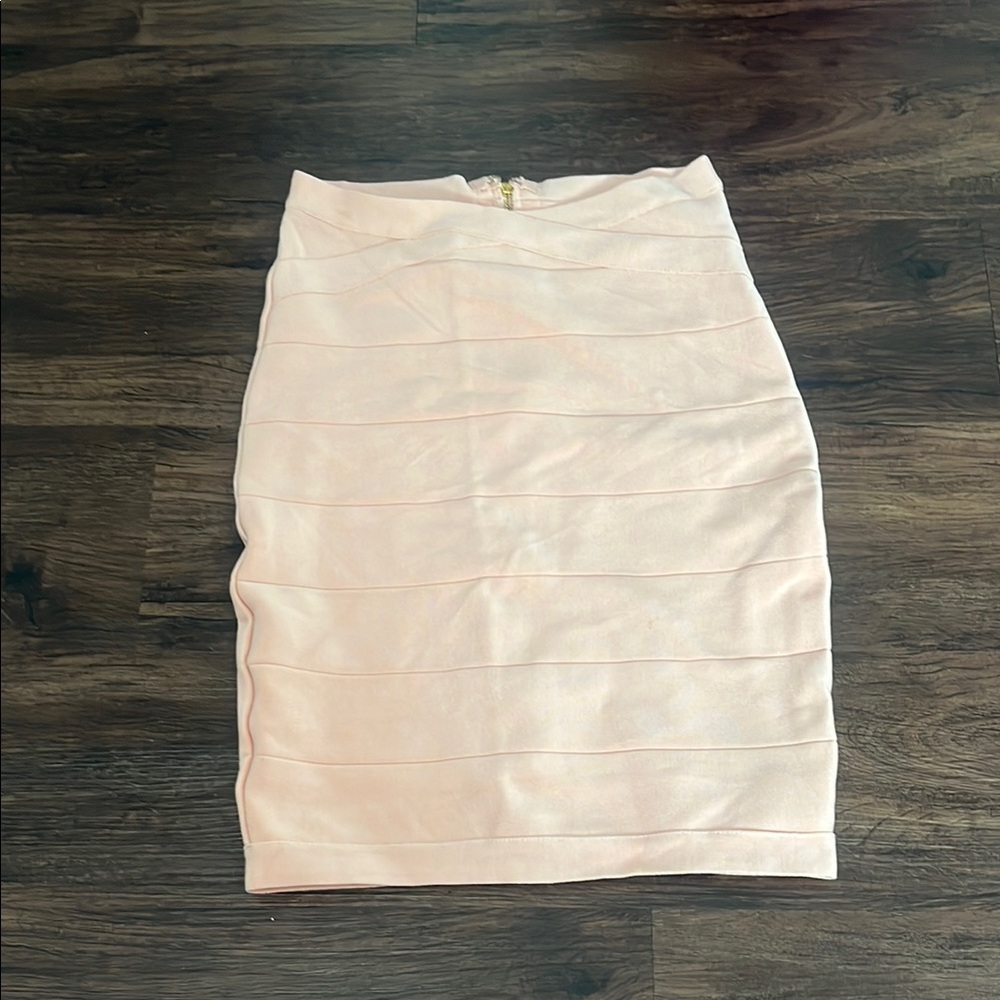 bebe Blush Pencil bandage midi Skirt small